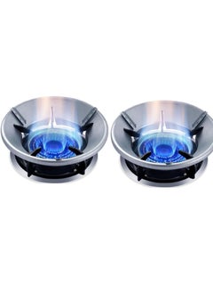 Brajin Brajin Gas Stove Cover Silver Burner StandGas Saver Jali Ring Pack 2 Fire Windproof Gas Saving Gas Chula Stand4 Legs Support  - Image 1