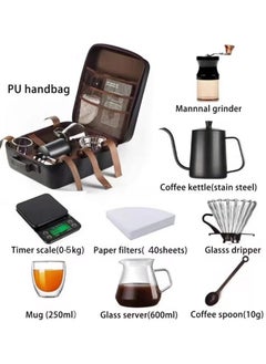 Travel Hand-brewed Coffee Pot Set, Hand-ground Coffee Pot, Full Set of Appliances, Filter Cup, Hand-brewed Pot Combination - pzsku/ZCF0915E0B4E2A9E5DC1EZ/45/_/1732093756/08ccf56c-ea6c-4f2b-9036-a625945104b7