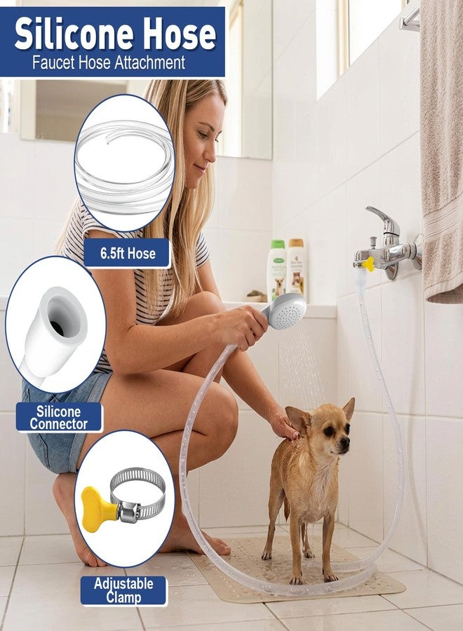 خرطوم دش للكلاب يُركّب على صنبور الحوض - خرطوم بطول 6.5 قدم لحوض الاستحمام - Image 4