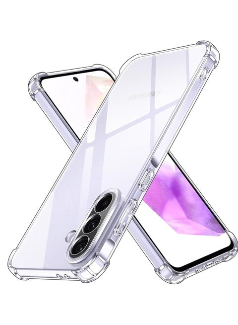 Case Compatible with Samsung Galaxy A36 5G, Cover Silicone Transparent TPU Gorilla Anti-shock Protector Camera Shockproof Corners - Clear