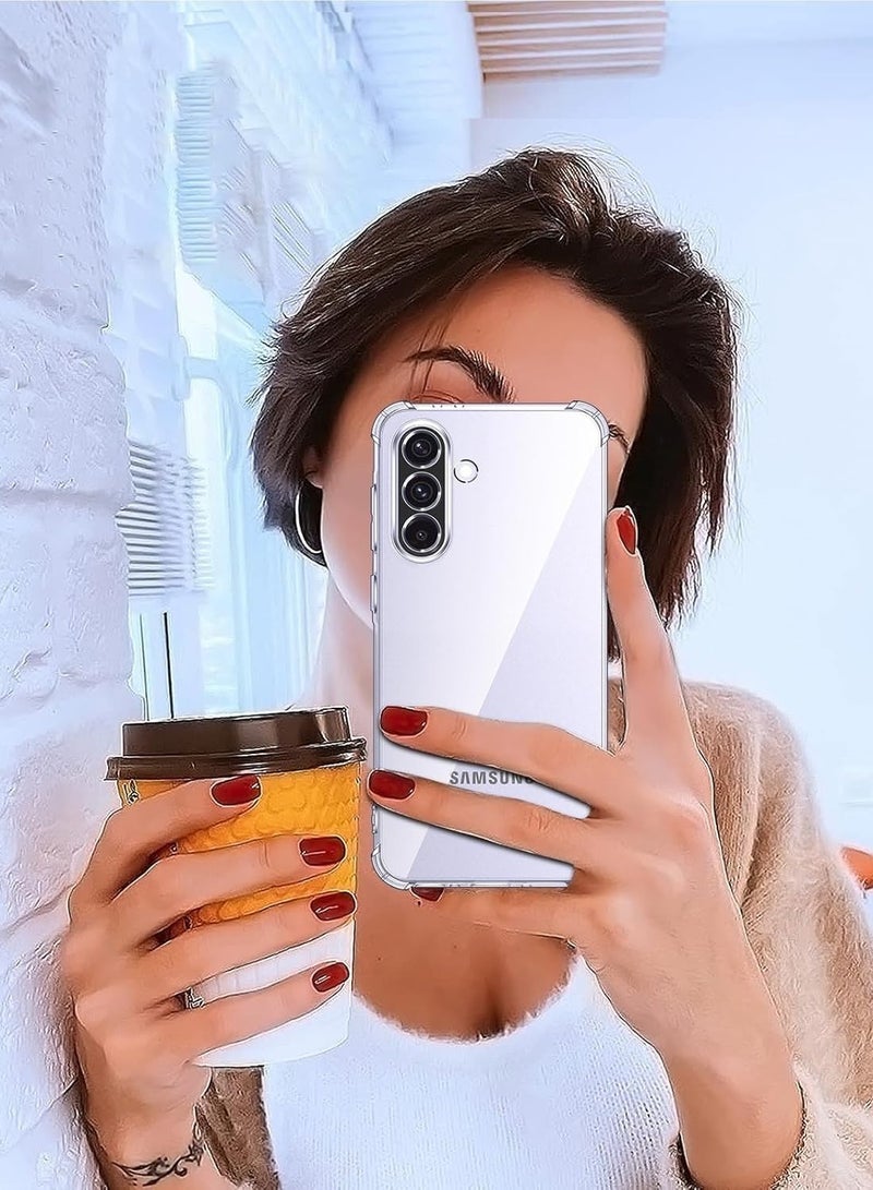 Case Compatible with Samsung Galaxy A36 5G, Cover Silicone Transparent TPU Gorilla Anti-shock Protector Camera Shockproof Corners - Clear