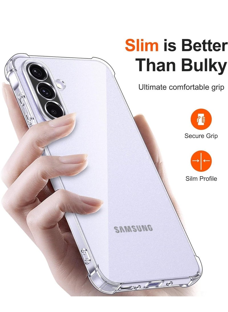 Case Compatible with Samsung Galaxy A36 5G, Cover Silicone Transparent TPU Gorilla Anti-shock Protector Camera Shockproof Corners - Clear