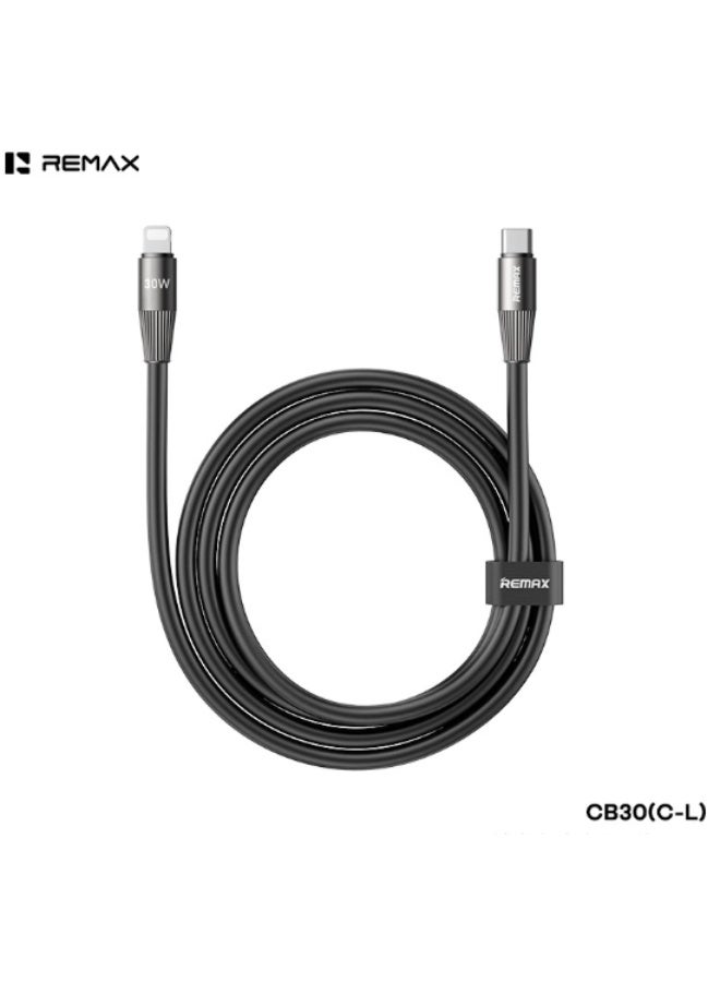 30W PD Fast Charging Cable, Zinc Alloy Shell Silicone Data Cable 1.2M for iPhone, iPad, Phone