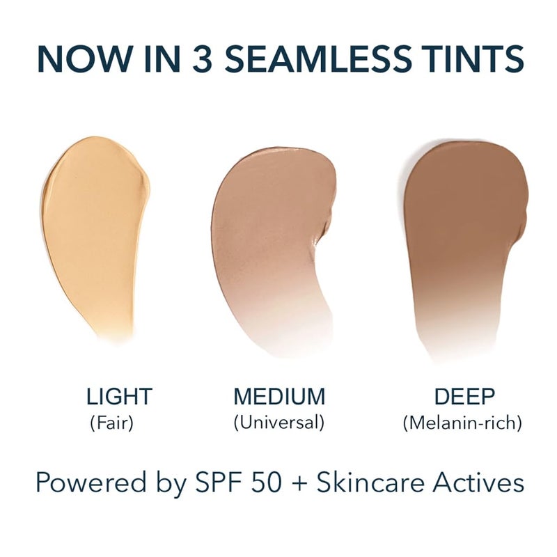 NAELI مرطب ملون مضاد للشيخوخة NAELI SPF 50، واقي شمس معدني للوجه مع أكسيد الزنك، ببتيدات وسيراميدات، لون مرطب طبيعي عالمي - 1.4 أونصة - Image 4
