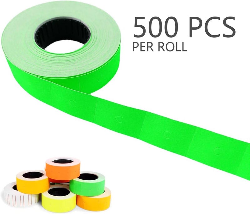 ICSTM Pricemarker Labels,10 Rolls 5000 pcs Double Line Price Label Paper for MX-6600 Price Gun Labeller,Price Gun Stickers for MX-6602/G6600/YH-689/CN-6600EOS (Red, S) - Image 4
