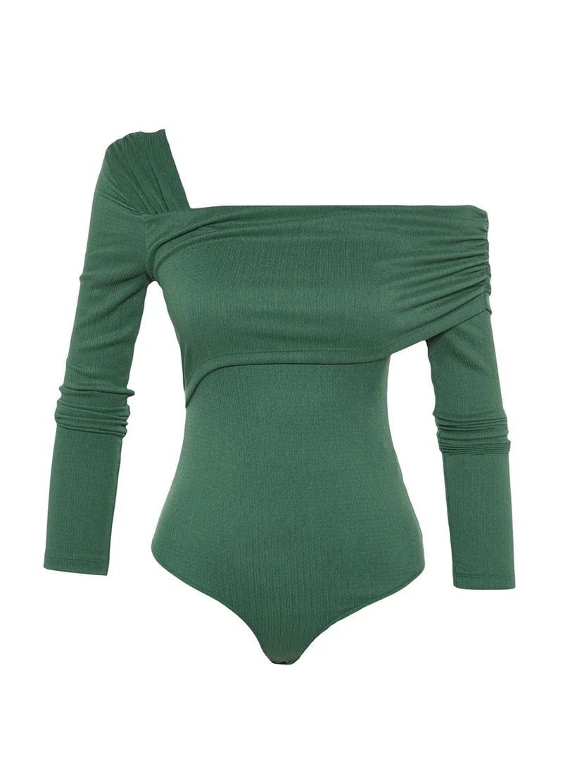 trendyol Asymmetrical Collar Detailed Knitted Top