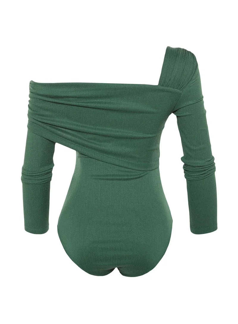 trendyol Asymmetrical Collar Detailed Knitted Top