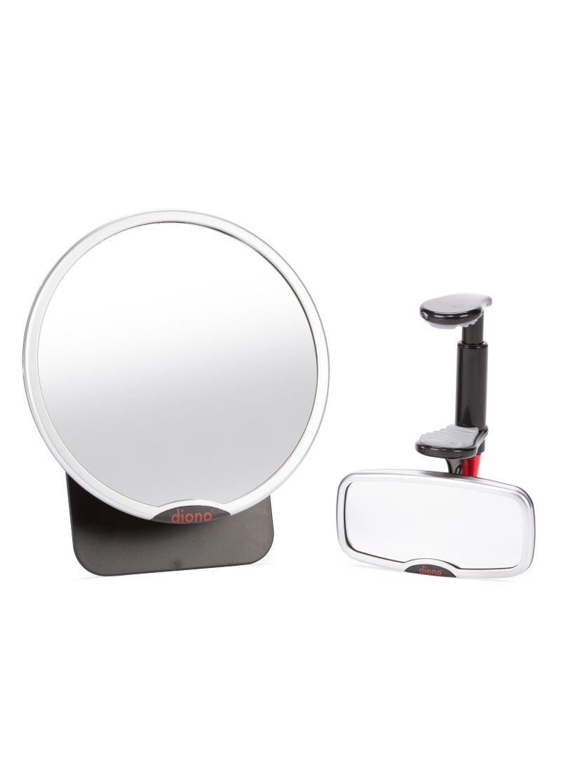 Diono Mirror - Pack of 2, Includes Safety Car Seat Mirror for Rear Facing Infant & See Me Too Rear View Baby Mirror - Image 1