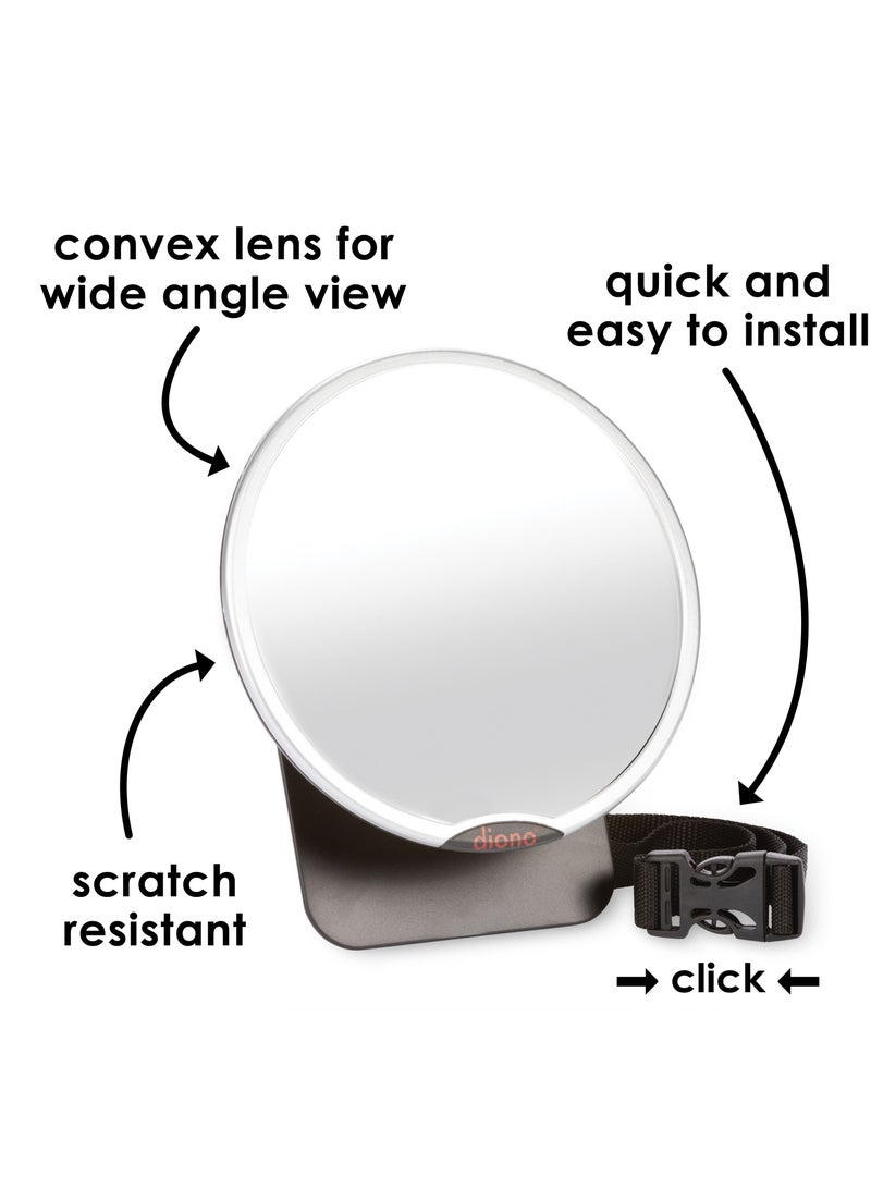 Diono Mirror - Pack of 2, Includes Safety Car Seat Mirror for Rear Facing Infant & See Me Too Rear View Baby Mirror - Image 2