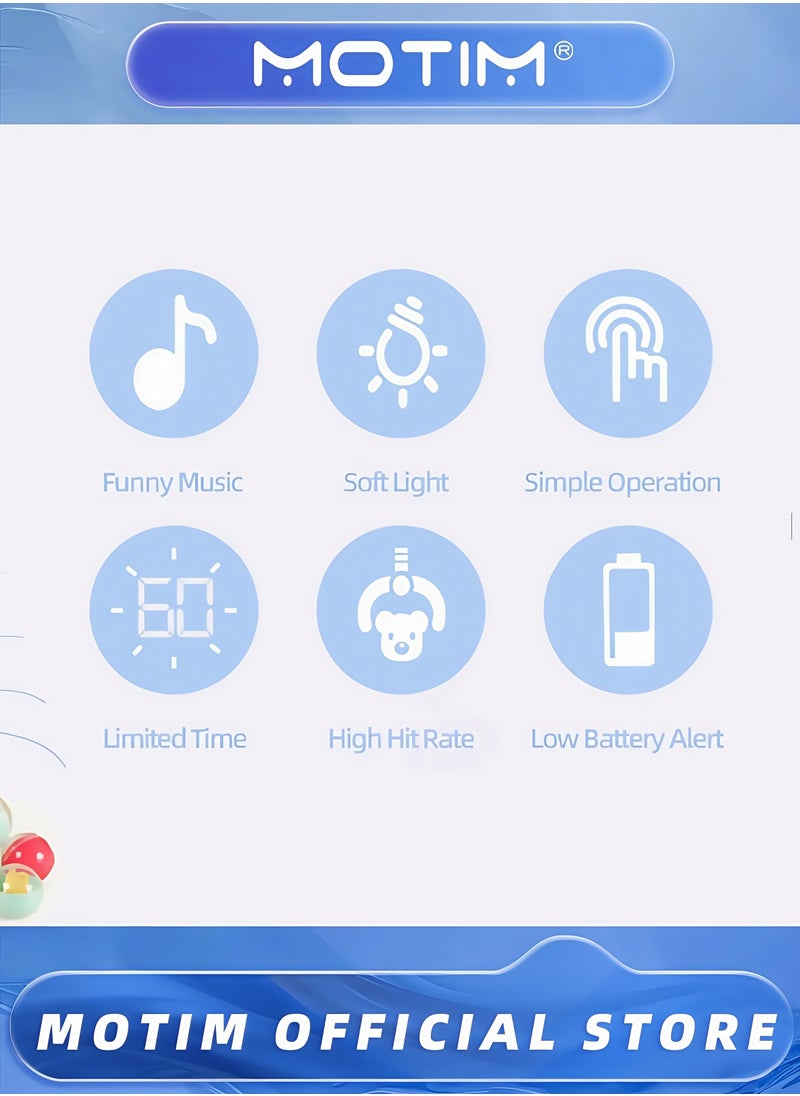 Motim - آلة مخلب صغيرة يمكنك صنعها بنفسك آلة دمية للأطفال لعبة أركيد إلكترونية لعبة داخلية مع موسيقى لحفلات المنزل وهدايا عيد الميلاد ألعاب رائعة باللون الأزرق - Image 1