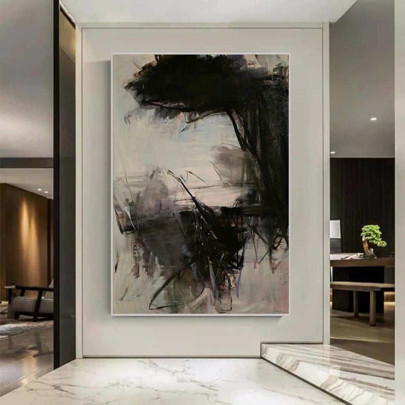 Marktna One canvas print in an abstract art design with a hollow frame, measuring (50×70) - Image 3