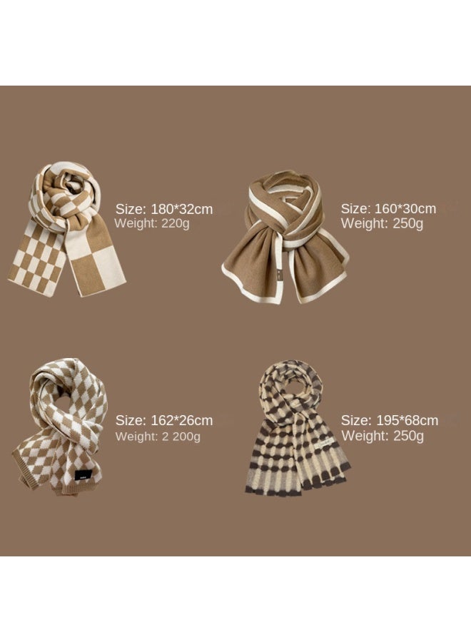 سلسلة القهوة الدافئة طراز جديد جو وشاح للرجال شال سميك دافئ عصري متعدد الاستخدامات مدفئة للرقبة - Image 2