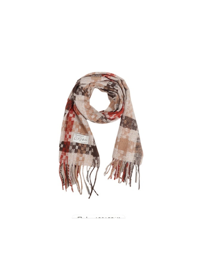 سلسلة القهوة الدافئة طراز جديد جو وشاح للرجال شال سميك دافئ عصري متعدد الاستخدامات مدفئة للرقبة - Image 1