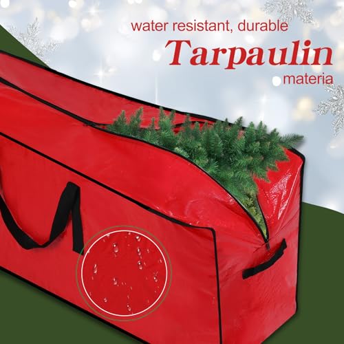 BIEBOS Artificial Large Christmas Tree Storage Case Bags With Handles,Fits Up To 7 Ft Artificial Trees Zippered Bag Protects Against Dust, Insects And Moisture - Image 5