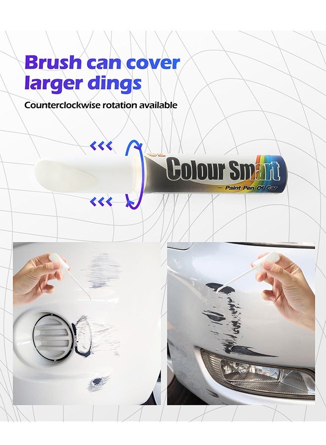 2 قطرة مزيل خربشة سيارة بيضاء قلم طلاء سيارات احترافي خربشة أداة إصلاح سيارة ترميم طلاء لمسي قلم، ملحقات سيارة لإصلاح خربشة طلاء - Image 3