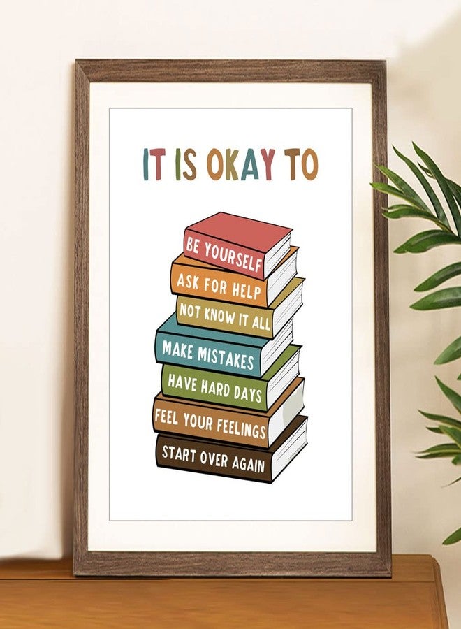 WCDHOR It Is Okay To Feel, Boho Classroom Decor, My Feelings, Classroom Poster, Educational Wall Art, Be Yourself, Playroom Wall Art Decor, School Counselor, Therapy Office Decor, No Framed (8x10 INCH) - Image 3