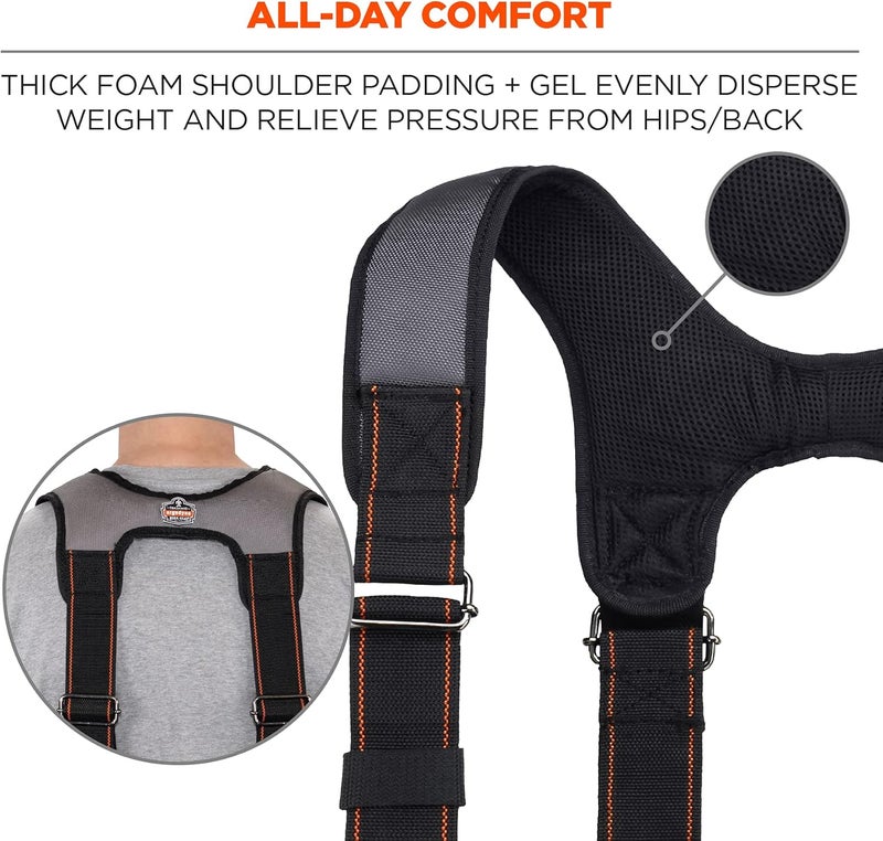 Ergodyne Ergodyne Arsenal 5560 Tool Belt Suspenders Padded Shoulders Adjustable  3648  - Image 3