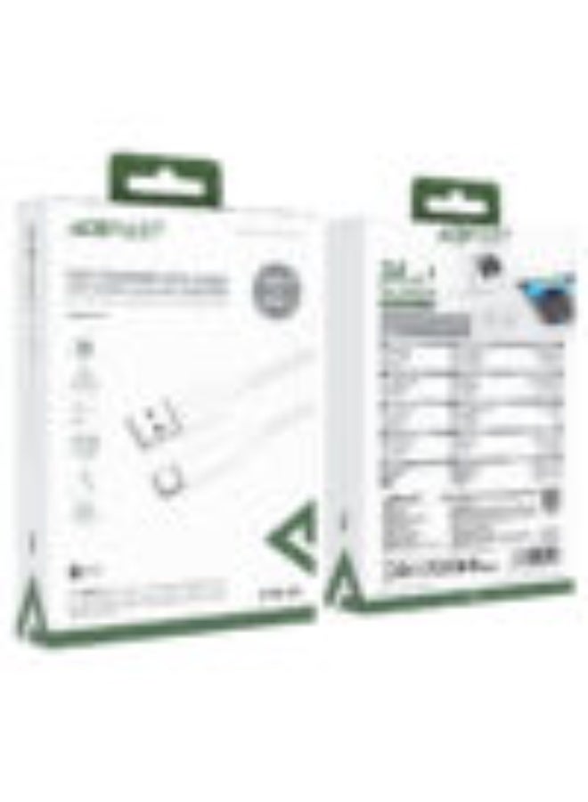 أسيفاست كابل بيانات الشحن C18-04 USB-A إلى USB-C، 1.2 متر، سلك مضفر من النايلون، نقل بيانات عالي السرعة، - Image 5