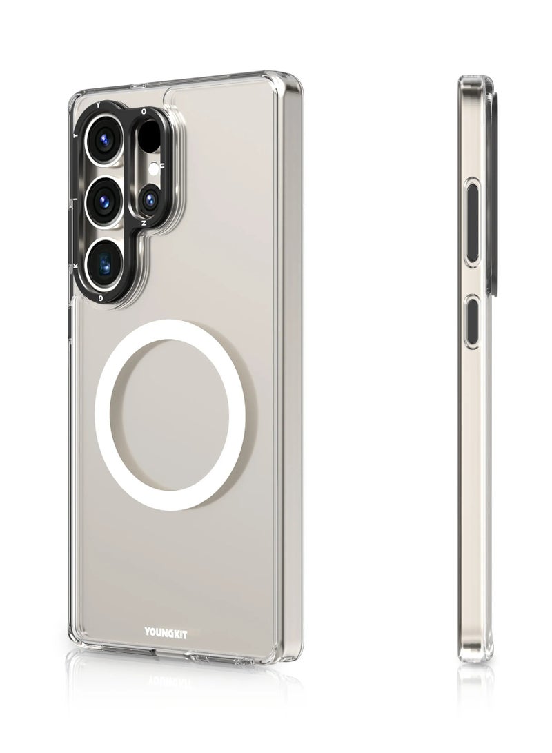 يونج كيت جراب خلفي زجاجي + إطار ناعم من سلسلة Gemstone لهاتف Samsung Galaxy S25 Ultra - أنيق ومتين ومقاوم للخدش - Image 2