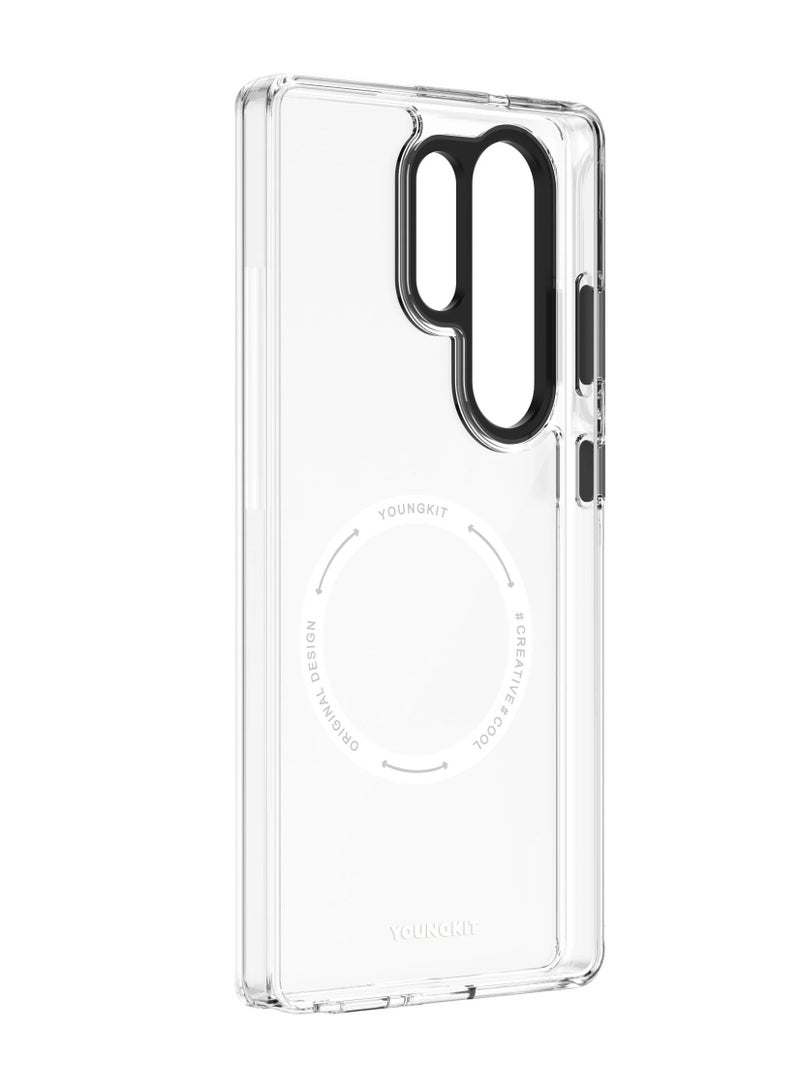 يونج كيت جراب خلفي زجاجي + إطار ناعم من سلسلة Gemstone لهاتف Samsung Galaxy S25 Ultra - أنيق ومتين ومقاوم للخدش - Image 3