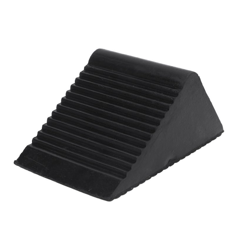 Rubber Wheel Chock: Heavy Duty Rubber, Enhanced Anti-Slip Texture, 1-3 Ton Capacity - Lightweight Portable Wheel Stopper for RVs, Trailers, Cars, Camping Travel - Image 1