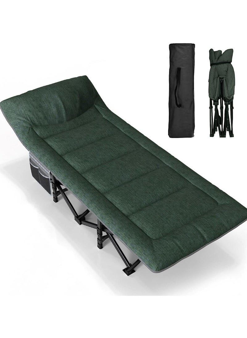 Huitich Ultimate Comfort Camping Cot for Adults with Included Pad and Pillow - Image 1