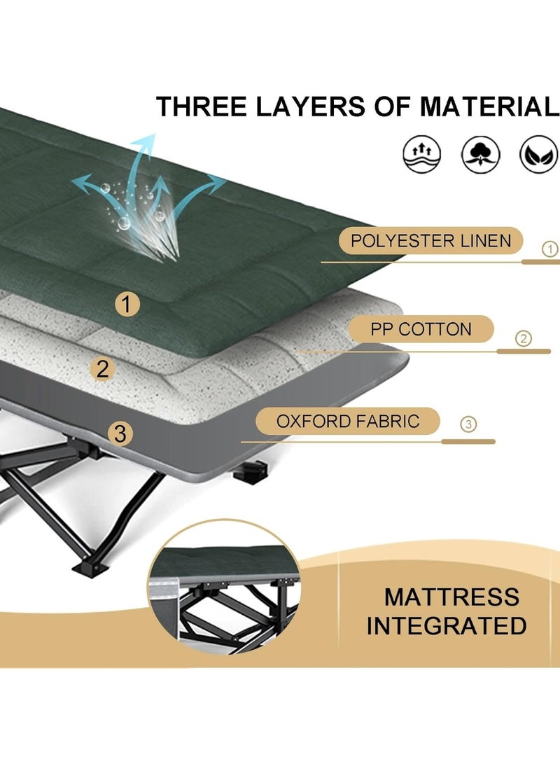 Huitich Ultimate Comfort Camping Cot for Adults with Included Pad and Pillow - Image 2
