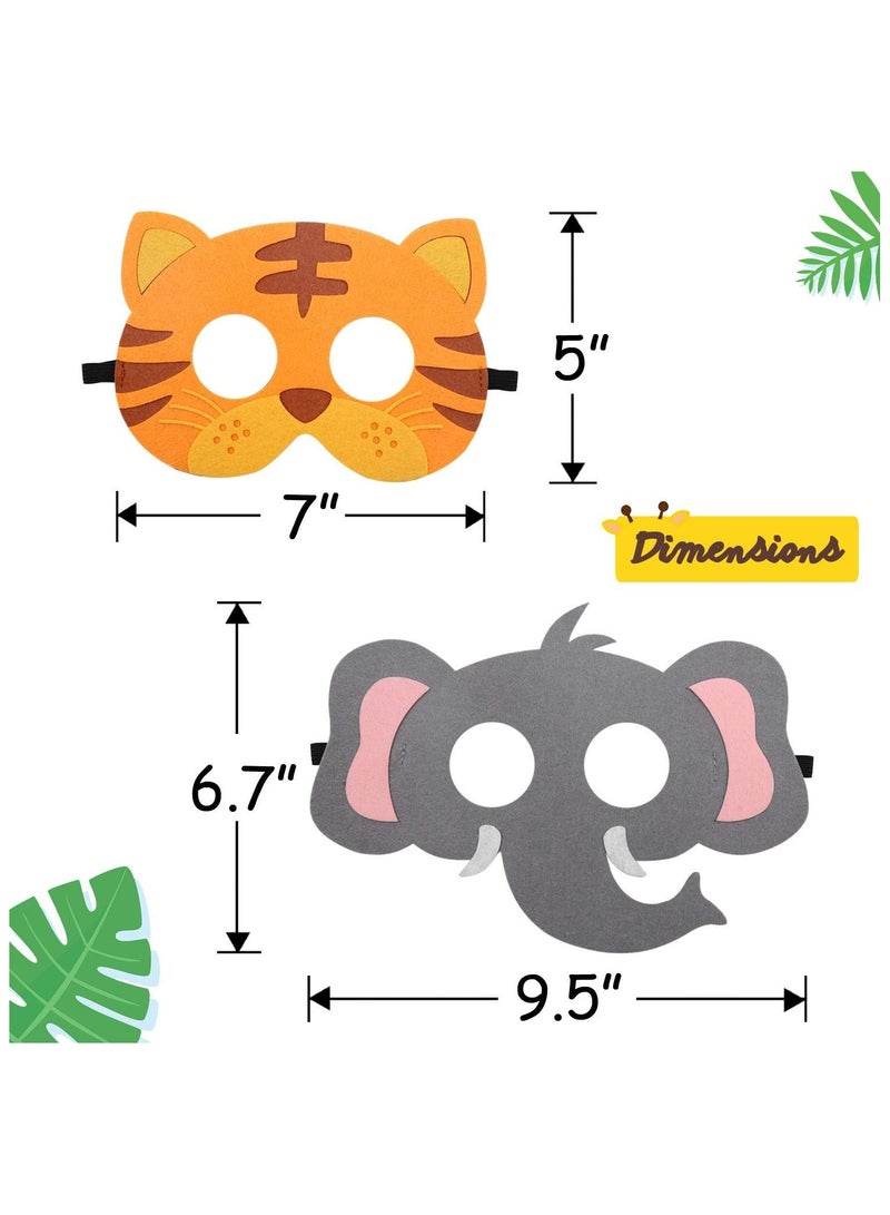 Webefun 12pcs Woodland Party Supplies Forest-friends Animals Felt Masks Creatures Animal Cosplay Zoo Camping Themed Favors for Kids Boys or Girls - Image 4