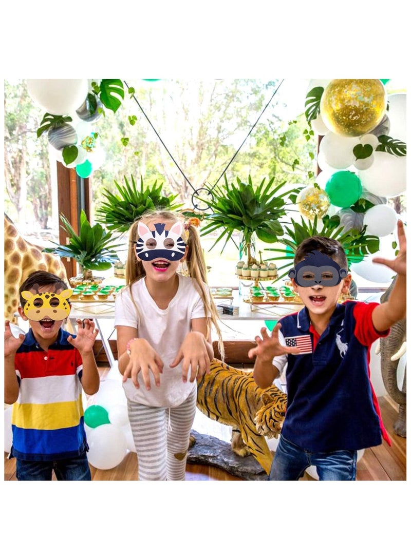 Webefun 12pcs Woodland Party Supplies Forest-friends Animals Felt Masks Creatures Animal Cosplay Zoo Camping Themed Favors for Kids Boys or Girls - Image 5