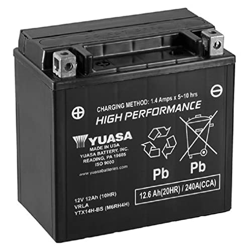 Yuasa YUAM6RH4H YTX14H-BS Maintenance Free H Series AGM Battery with Acid pack - Image 2