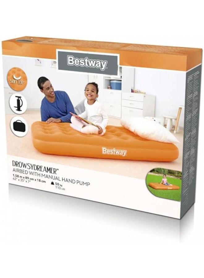 بست واي سرير هوائي نعسان الحالم مع مضخة يدوية 158 سم × 89 سم × 18 سم - Image 5
