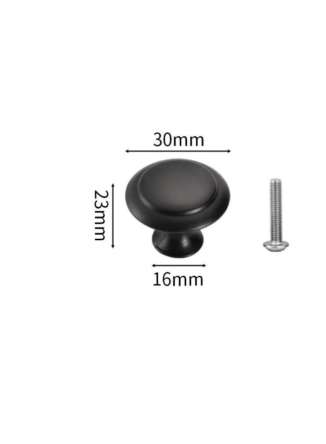Chabeia 18 Piece Round Cabinet Knobs, Drawer Hardware - 30 mm Cabinet Knobs & Pulls for Dressers & Kitchens with Screw（Black） - Image 2