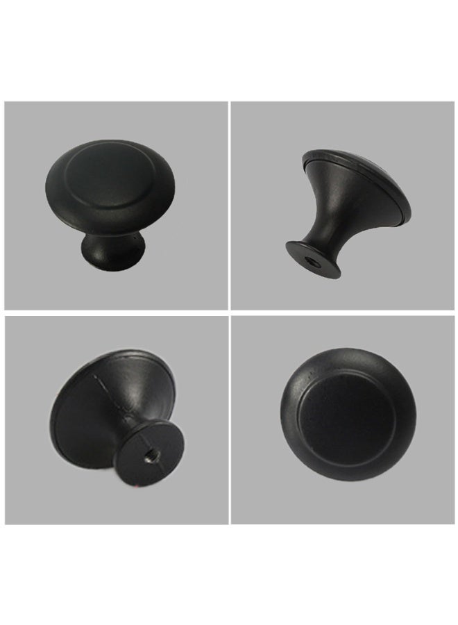 Chabeia 18 Piece Round Cabinet Knobs, Drawer Hardware - 30 mm Cabinet Knobs & Pulls for Dressers & Kitchens with Screw（Black） - Image 4