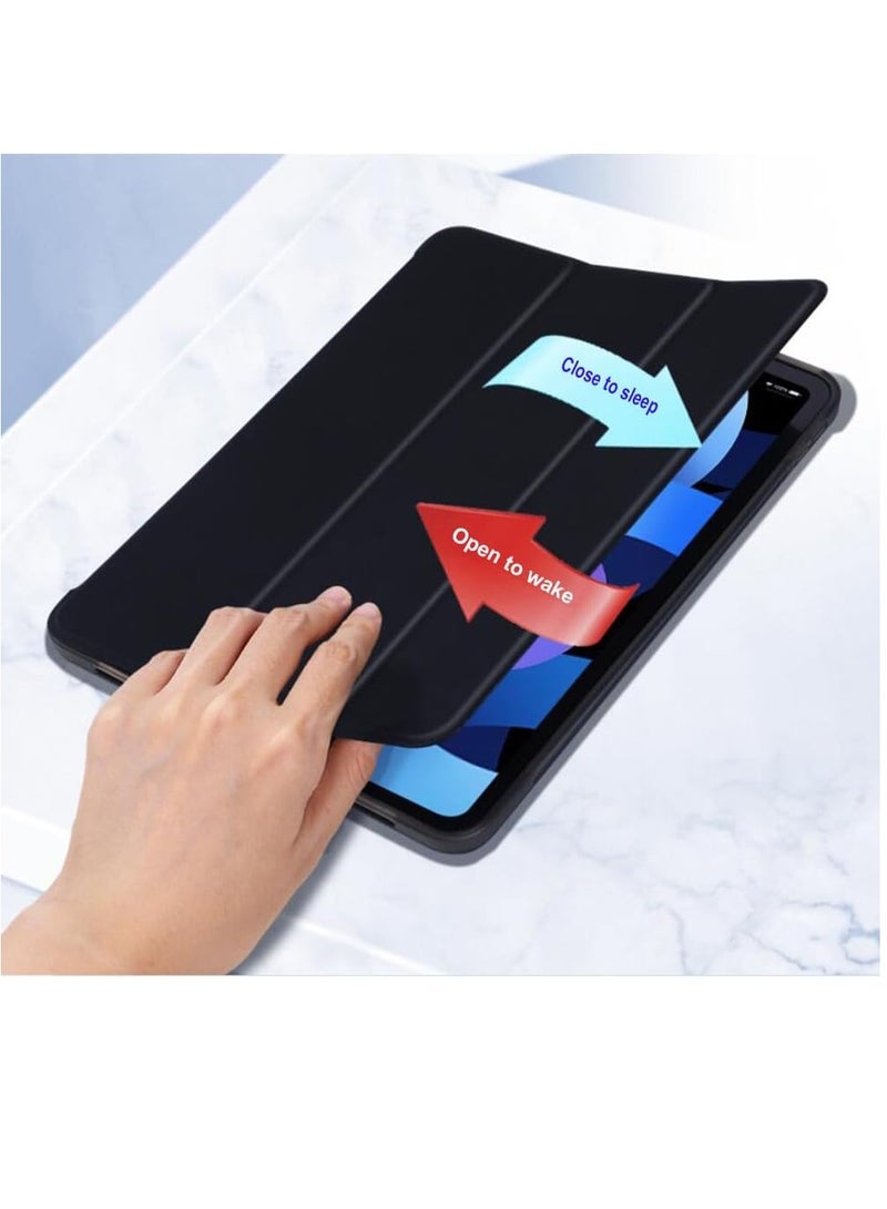 فوكس حافظة قلاب لجهاز iPad 10th Generation 10.9 بوصة 2022 مع إغلاق مغناطيسي ووظيفة الإيقاظ/السكون التلقائي مع فتحة حامل قلم، أسود - Image 3