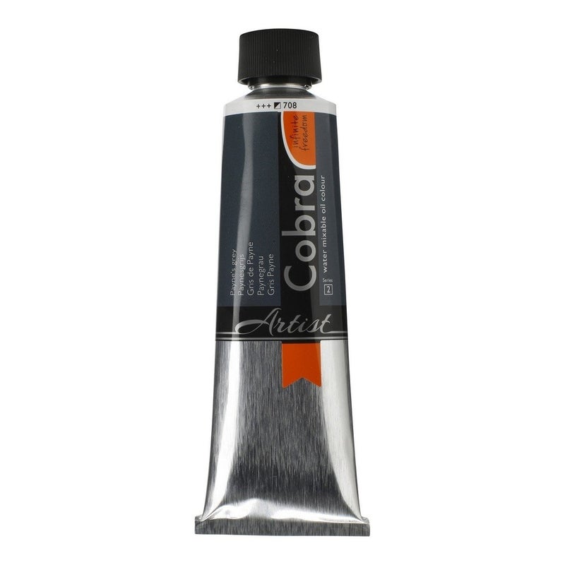 Cobra Artist WaterMixable Oil Colour Tube 40 ml Paynes Grey 708  SemiOpaque High Pigmentation