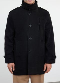 trendyol Black Men's Regular Fit Winter Wool Blend Winter Coat  - Image 3