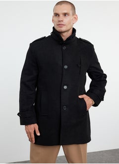 trendyol Black Men's Regular Fit Winter Wool Blend Winter Coat  - Image 1