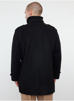 trendyol Black Men's Regular Fit Winter Wool Blend Winter Coat  - Image 5