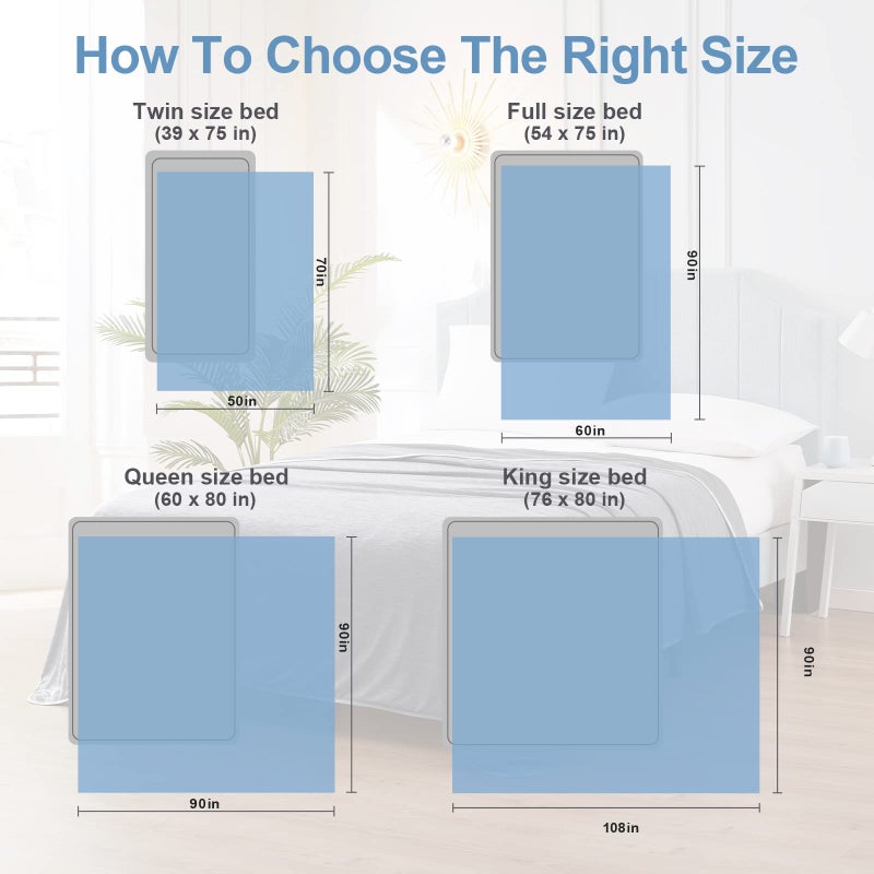 Topcee Cooling Blanket(90"x108"King Size) for Night Sweats Absorbs Heat to Keep Adults Cool on Warm Nights, Q-Max 0.5 Cooling Blankets for Hot Sleepers, Ultra-Cool Lightweight Blanket for Bed - Image 5