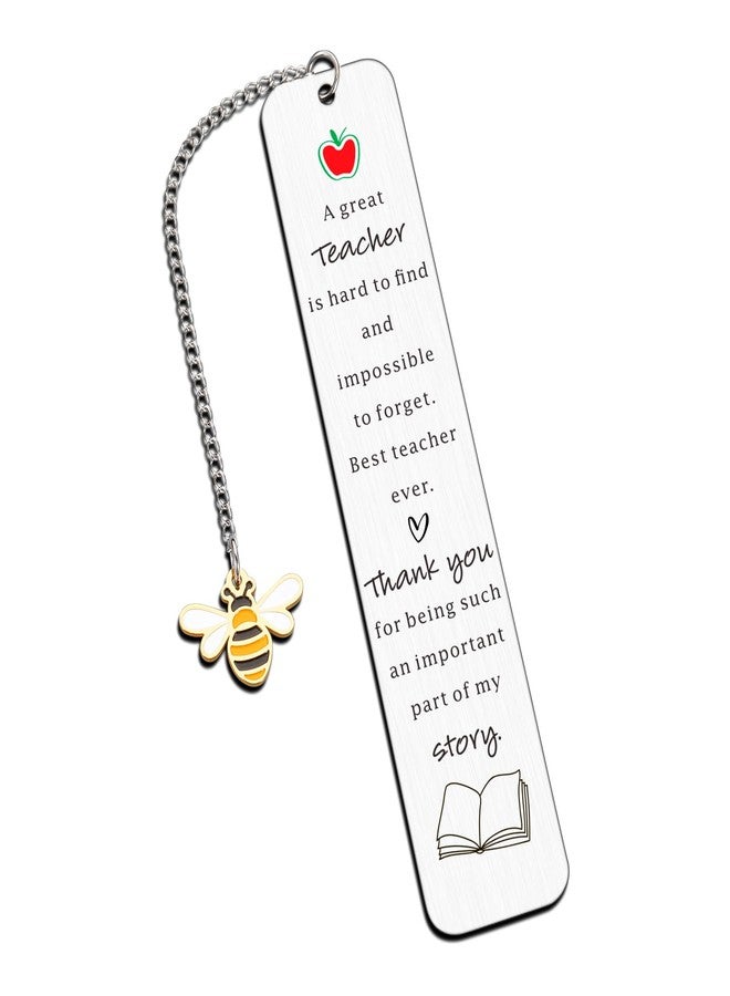 KINMES Teacher Appreciation Bookmark Gifts for Women Men, End of School Year Graduation Gifts for Teacher Mentor from Students, Christian Retirement Birthday Gift, Thank You Presents for Retired Teacher - Image 1