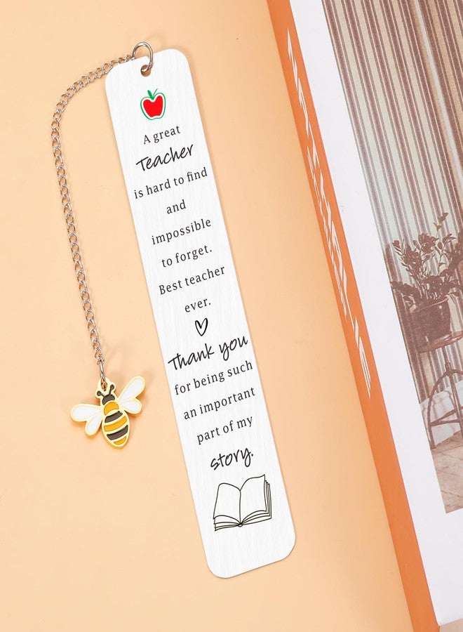 KINMES Teacher Appreciation Bookmark Gifts for Women Men, End of School Year Graduation Gifts for Teacher Mentor from Students, Christian Retirement Birthday Gift, Thank You Presents for Retired Teacher - Image 3