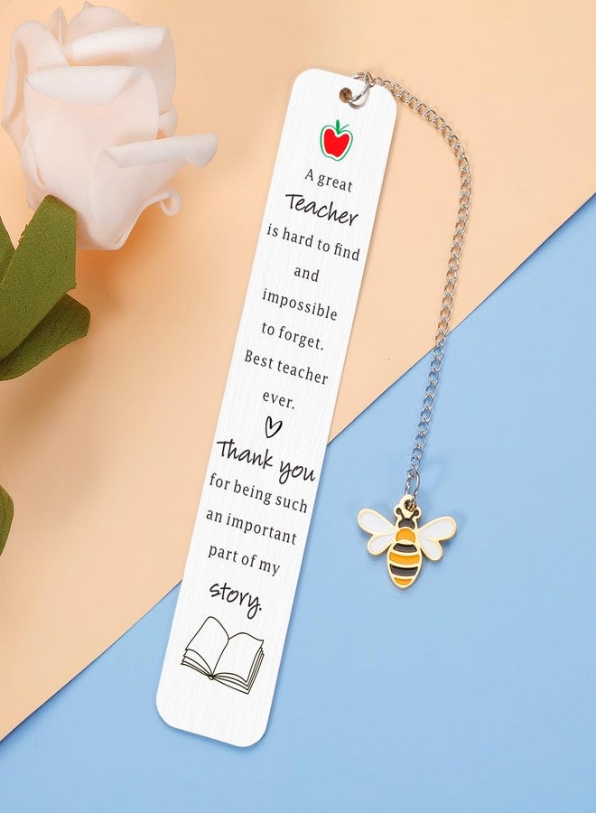 KINMES Teacher Appreciation Bookmark Gifts for Women Men, End of School Year Graduation Gifts for Teacher Mentor from Students, Christian Retirement Birthday Gift, Thank You Presents for Retired Teacher - Image 5