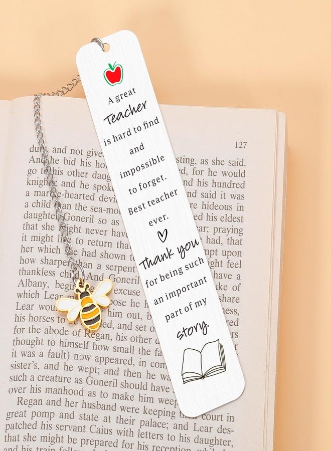 KINMES Teacher Appreciation Bookmark Gifts for Women Men, End of School Year Graduation Gifts for Teacher Mentor from Students, Christian Retirement Birthday Gift, Thank You Presents for Retired Teacher - Image 4