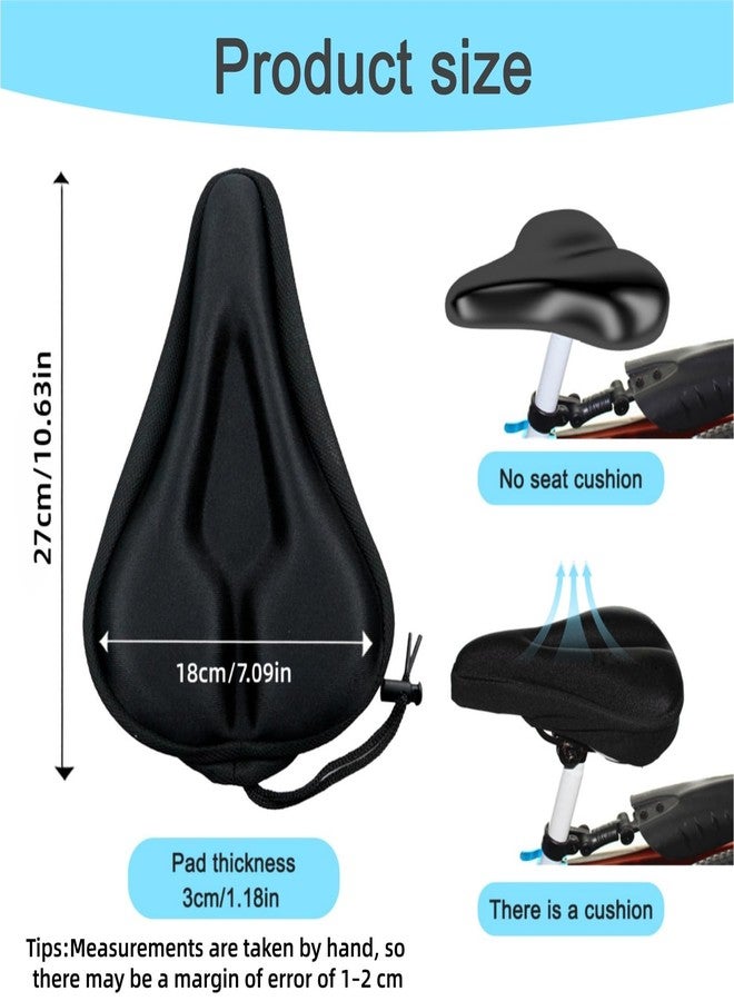 JLNGTHONG Bike Seat Cushion, Comfort Bicycle Seat Cover for Indoor and Outdoor, Universal Fit for Peloton, Stationary, Exercise, Mountain Bikes - Image 2