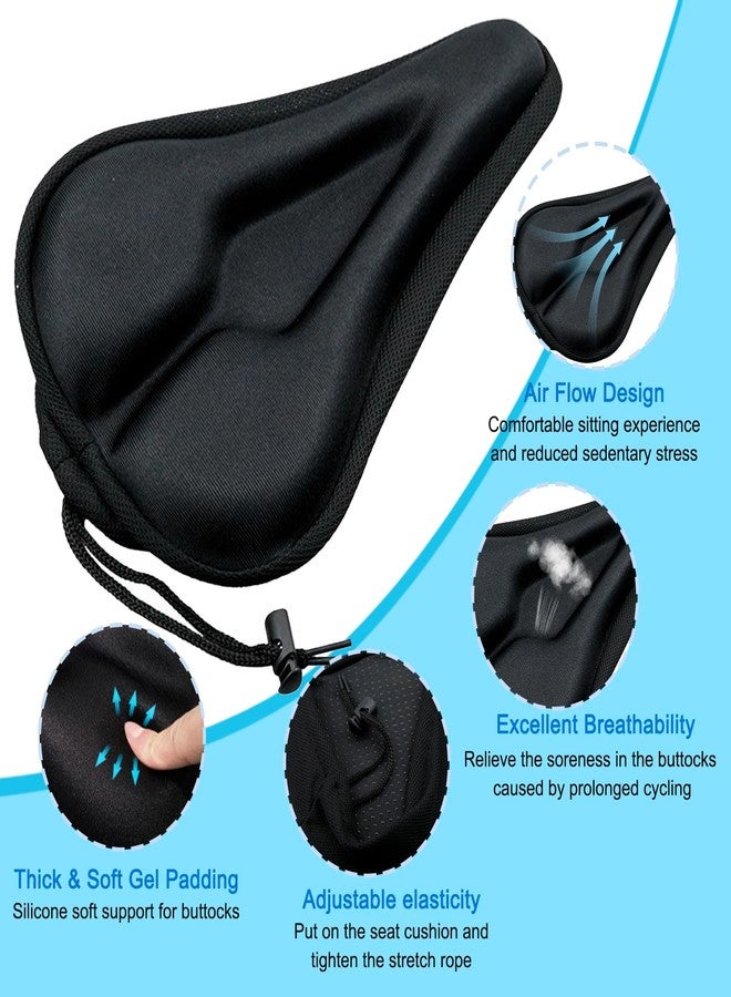 JLNGTHONG Bike Seat Cushion, Comfort Bicycle Seat Cover for Indoor and Outdoor, Universal Fit for Peloton, Stationary, Exercise, Mountain Bikes - Image 3