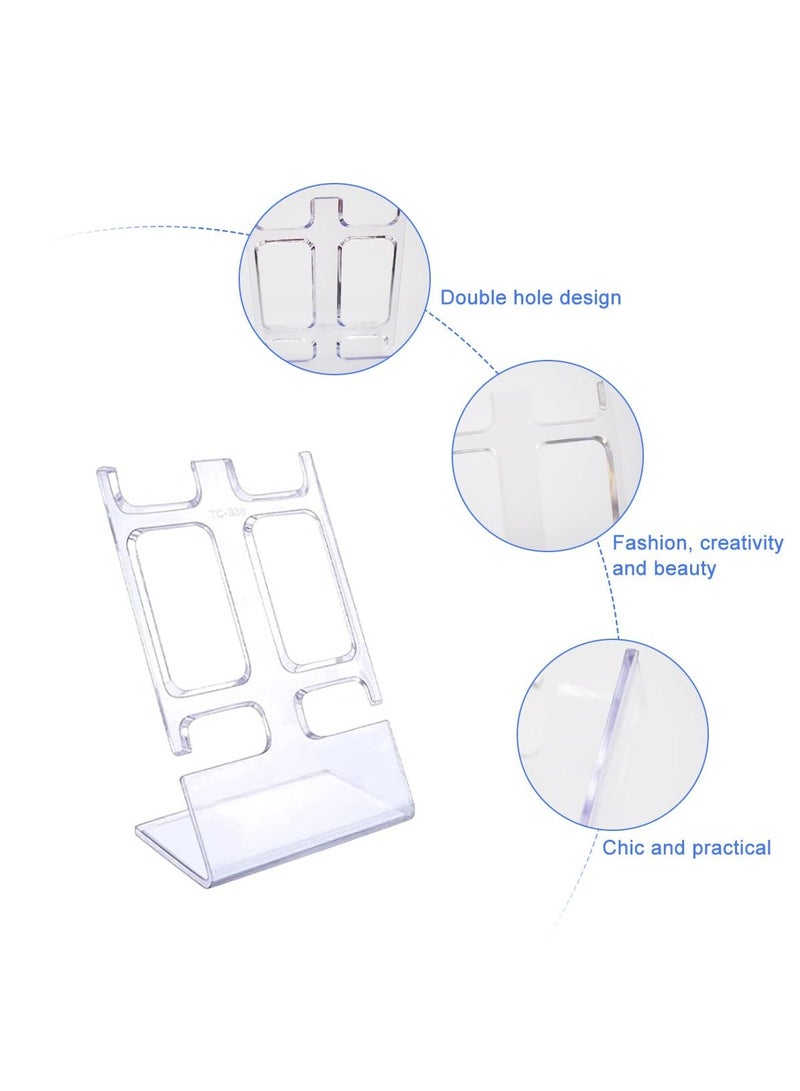 Y&D Watch Display Stand 12 Pcs Clear Acrylic Displays Stands Showcases 2 Slots Stand Transparent Bracelet for Bedroom or Store Usage - Image 3