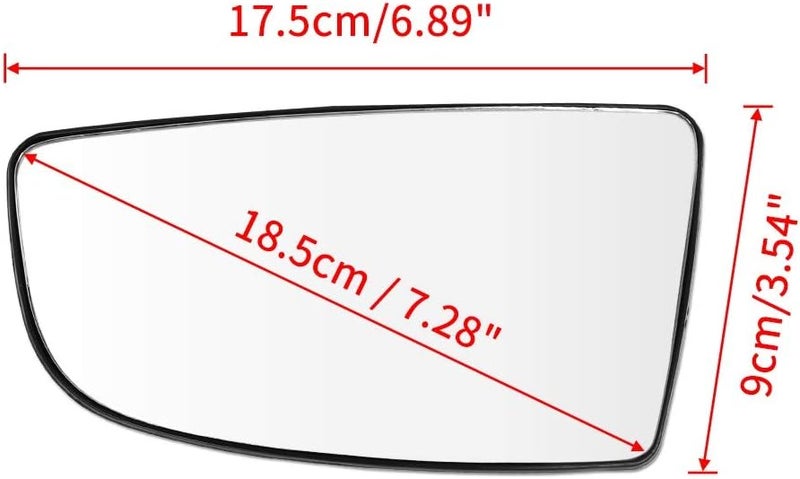 DEMULAX Left Side Mirror Glass for Ford Transit - Image 2