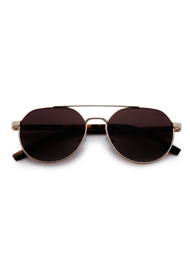 Lee Cooper Unisex Polarized Sunglasses Gold Frame Gradient Brown Mirror Lens 56mm  - LC1206C01 - Image 5