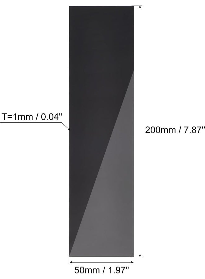 TPGP عبوة من 10 ملصقات مرآة شريطية 2 × 7.9 بوصة ذاتية اللصق من الأكريليك - Image 2