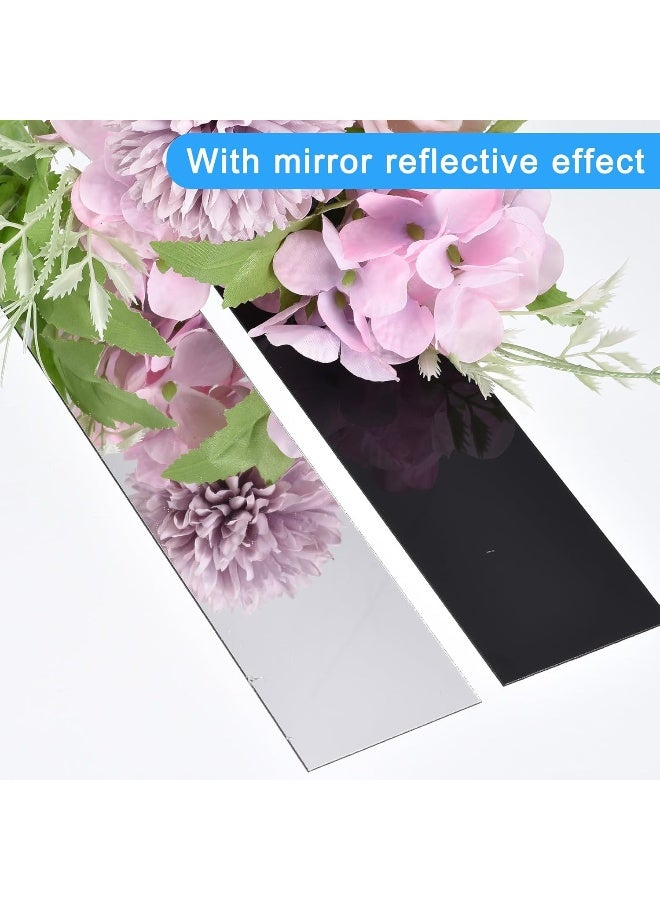 TPGP عبوة من 10 ملصقات مرآة شريطية 2 × 7.9 بوصة ذاتية اللصق من الأكريليك - Image 5